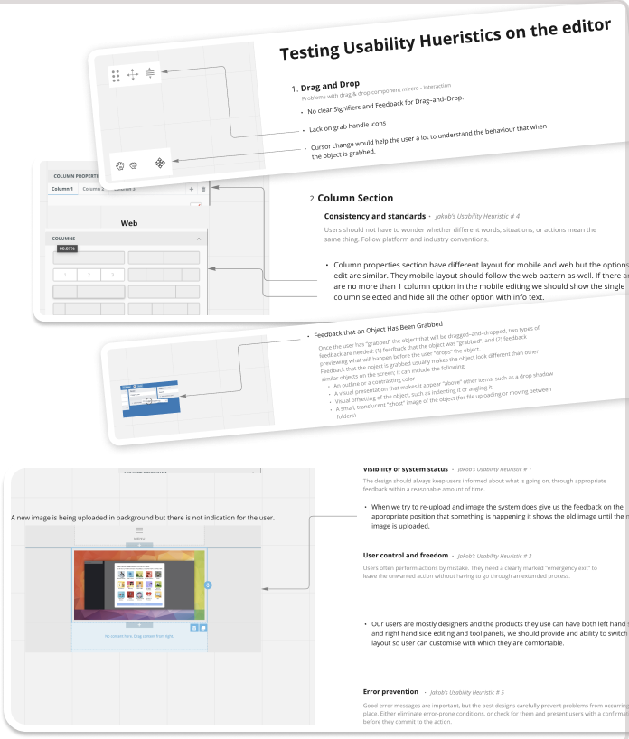 Usability audit — documented issues and Miro board